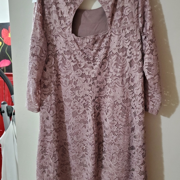 Lavender/Pink Lace Dress - 2X - Picture 4 of 7